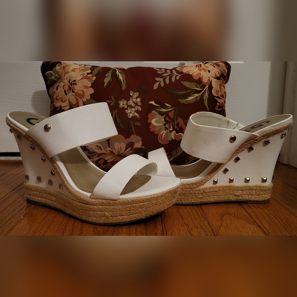 GUESS WEDGES SANDALS size 10 M - Picture 5 of 5